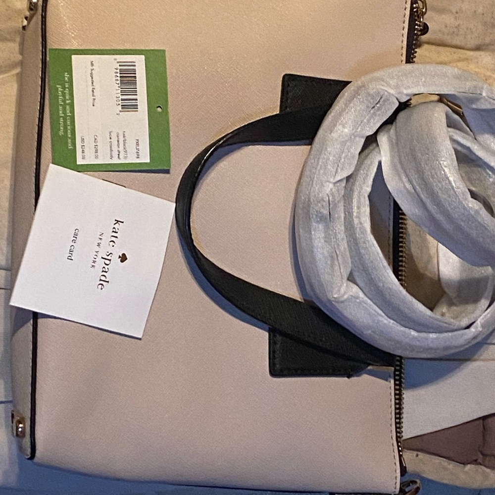 Kate Spade Cream and Black Satchel